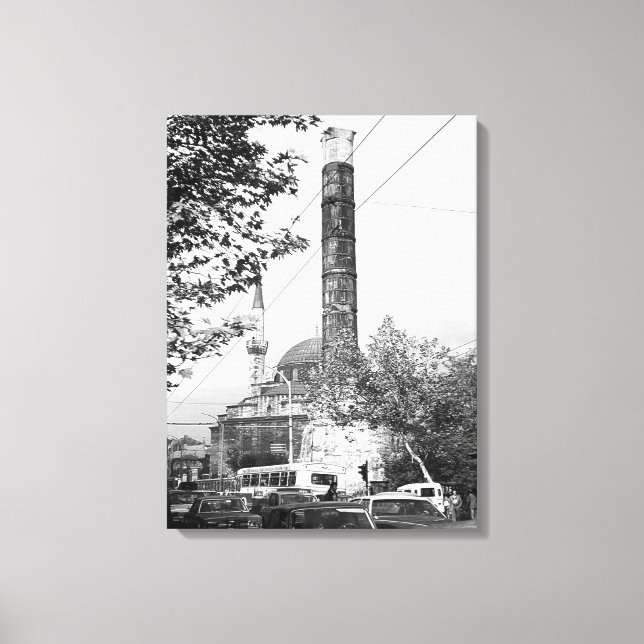Vintage Turkey Istanbul Column Constantine Canvas Print (Front)