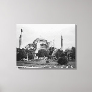 Vintage Turkey Istanbul Holy Sophie Basilica Canvas Print