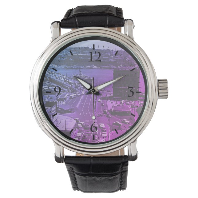 Vintage Turkey Istanbul Karakoy Galata bridge Watch (Front)