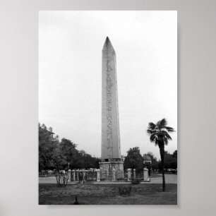 Vintage Turkey Istanbul Obelisk of Theodosius Poster