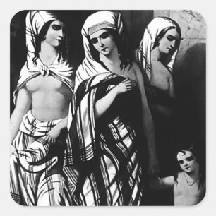 Vintage Turkey Istanbul Topkapi museum 1970 Square Sticker