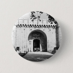 Vintage Turkey Istanbul Topkapi palace gate Postca 2 Inch Round Button