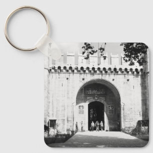 Vintage Turkey Istanbul Topkapi palace gate Postca Keychain