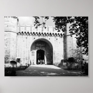 Vintage Turkey Istanbul Topkapi palace gate Poster