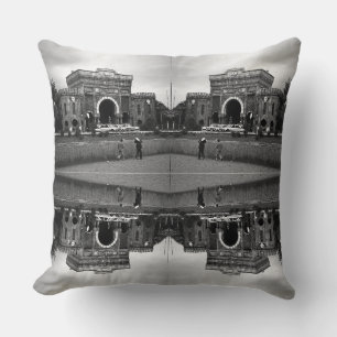 Vintage Turkey Istanbul University Postcard Drawst Throw Pillow