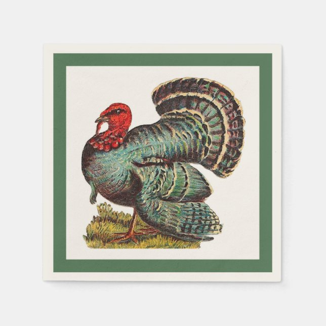 Vintage Turkey Napkin (Front)