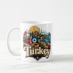 Vintage Turkey Travel Art Landmark Coffee Mug