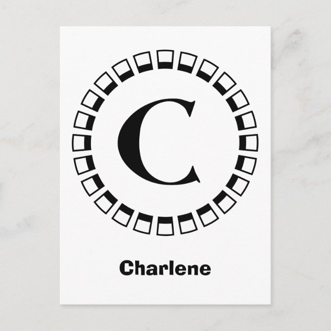 Vintage turn of the century, monogram C Postcard (Front)