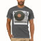 Vintage Turn Table grey semi fitted mens tshirt