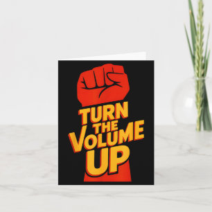 Vintage Turn The Volume Up For Men Women Card