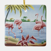 Vintage Turner Flamingo Ornament