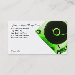 Vintage Turntable Record Player Business Card