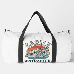 Vintage Turtle Lover Easily Distracted by Turtles  Duffle Bag