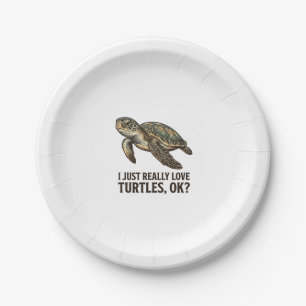 Vintage Turtle Lover Funny Sea Turtle Shirt_1 Paper Plate