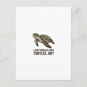 Vintage Turtle Lover Funny Sea Turtle Shirt_1 Postcard