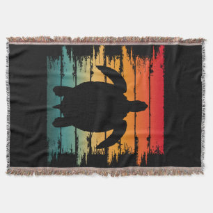 VINTAGE TURTLE SEA CREATURE REPTILE THROW BLANKET
