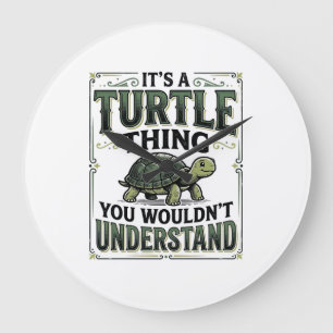 Vintage Turtle Thing Funny Turtle Lover Shirt_1 Large Clock