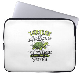 Vintage Turtles Are Awesome Funny Turtle Shirt_1 Laptop Sleeve