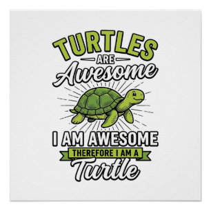 Vintage Turtles Are Awesome Funny Turtle Shirt_1 Poster