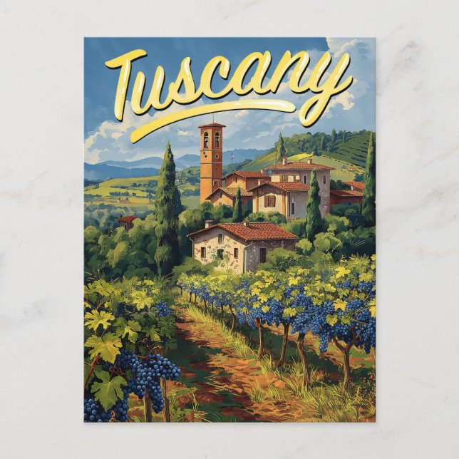 Vintage Tuscany Travel  Postcard (Front)