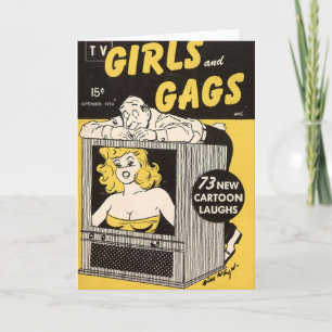 Vintage "TV Girls and Gags" Note Card