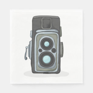 Vintage Twin Lens Reflex TLR Camera Napkin