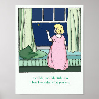 Vintage Twinkle, Twinkle, Little Star Poster