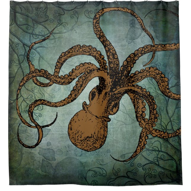 Vintage Twisty Octopus (brown) (Front)