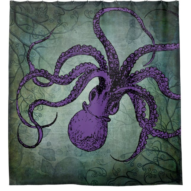 Vintage Twisty Octopus (purple) (Front)