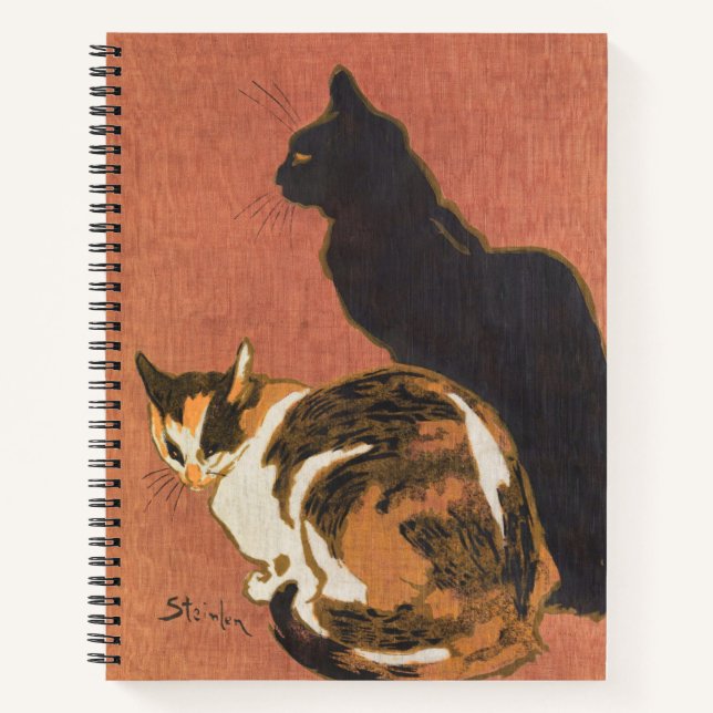 Vintage Two Cats Painting Steinlen Notebook (Front)