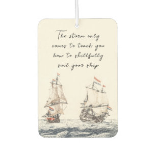 Vintage Two Sailing Ships At Sea Johan Teyler Air Freshener