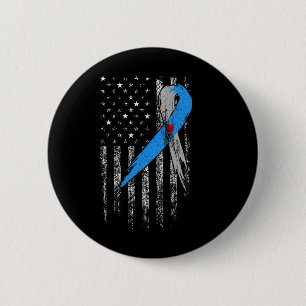 Vintage Type 1 T1d Diabetes Awareness Month Ribbon 2 Inch Round Button