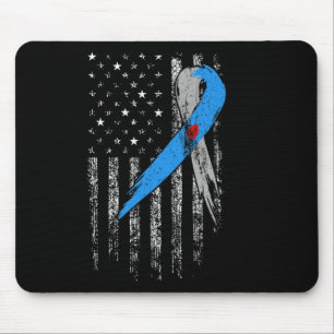 Vintage Type 1 T1d Diabetes Awareness Month Ribbon Mouse Pad