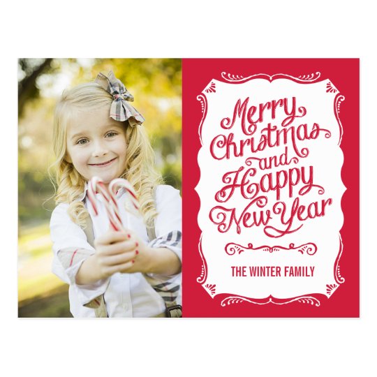 Vintage Type Holiday Photo Card Postcard
