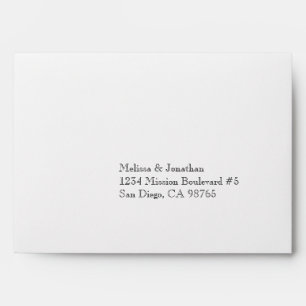Vintage type print custom pre filled address RSVP Envelopes