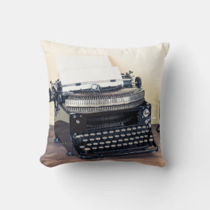 Vintage Type Writer Retro Telep Throw Couch Pillow
