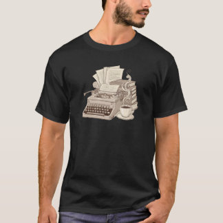 Vintage Typewriter Art | Writer's Desk T-Shirt