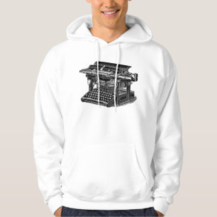 Vintage Typewriter - Black Hoodie
