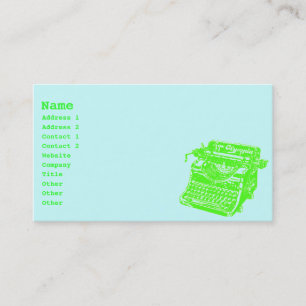 Vintage Typewriter Business Card