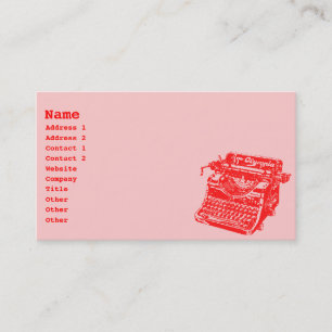 Vintage Typewriter Business Card