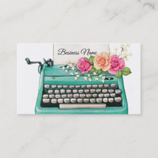 Vintage Typewriter Business Card