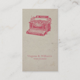 Vintage Typewriter Business Card