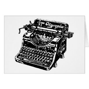 Vintage Typewriter Card
