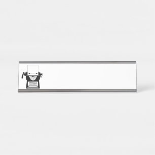 Vintage Typewriter Desk Name Plate