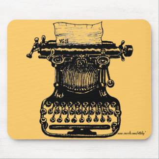Vintage typewriter graphic art mousepad design