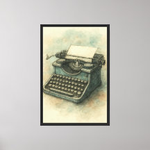 Vintage Typewriter Illustration 