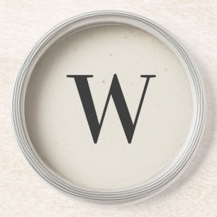 Vintage Typewriter Initial  Coaster