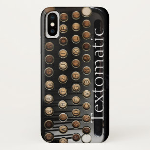 Vintage typewriter keys funny black brown Case-Mate iPhone case