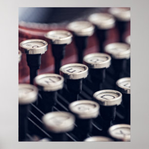 Vintage Typewriter Keys Poster