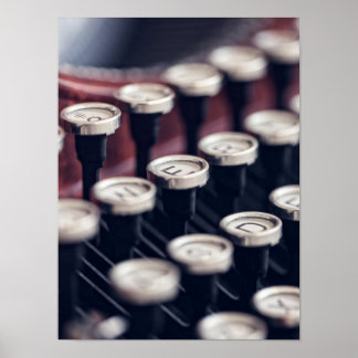 Vintage Typewriter Keys Poster